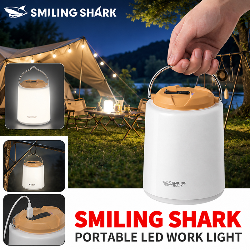 Power Outage Light - SMILING SHARK LED Akumulatorowa Lampa Kempingowa,