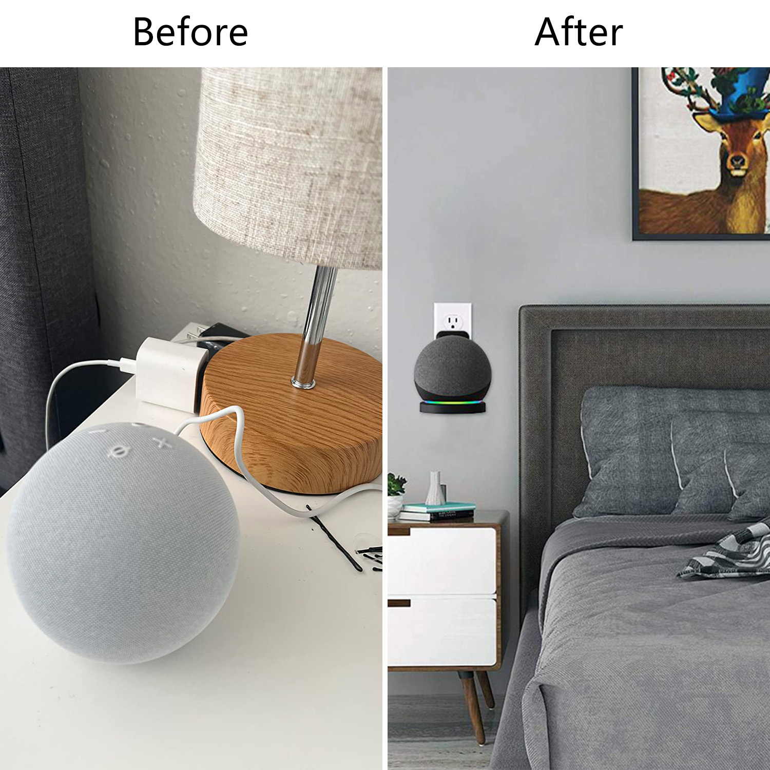 Uchwyt ścienny do Echo Dot 4.  – Amazon Speaker Echo Dot 5 recenzja i cena